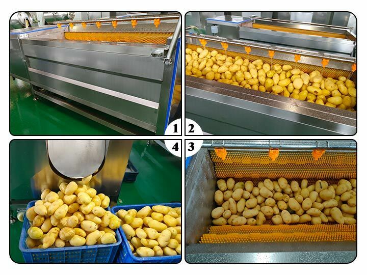 Potato Washing and Peeling Machine with Excellent Processing Result