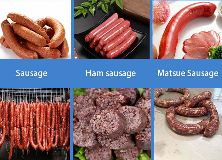 Continuous sausage filler applied product