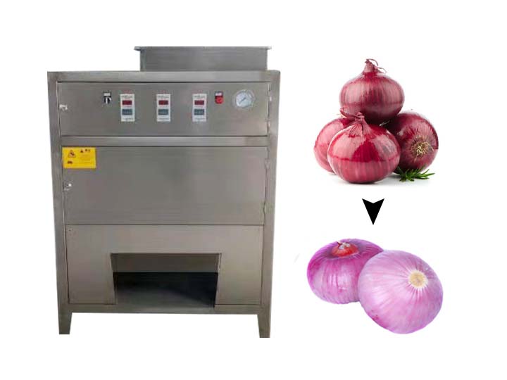 Onion peeling machine