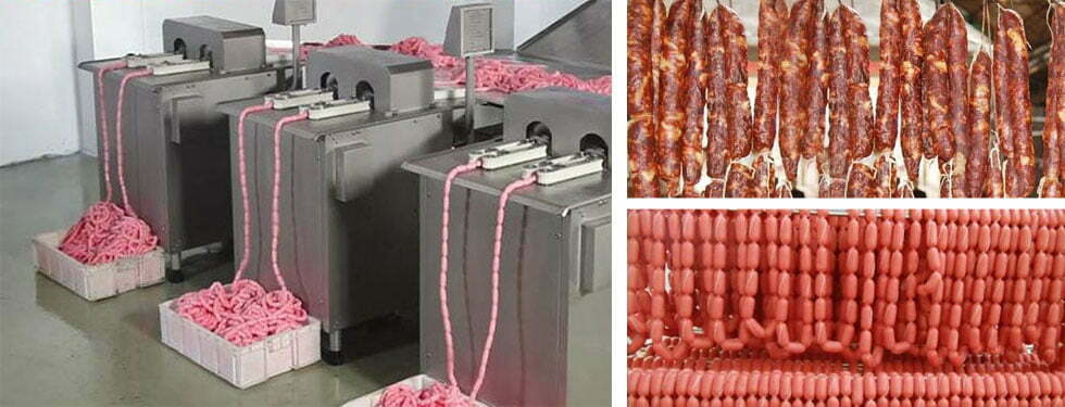 Sausage knot tying machine