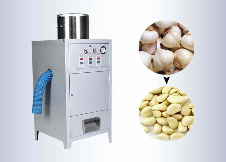 Garlic peeling machine for removing garlic clove skin