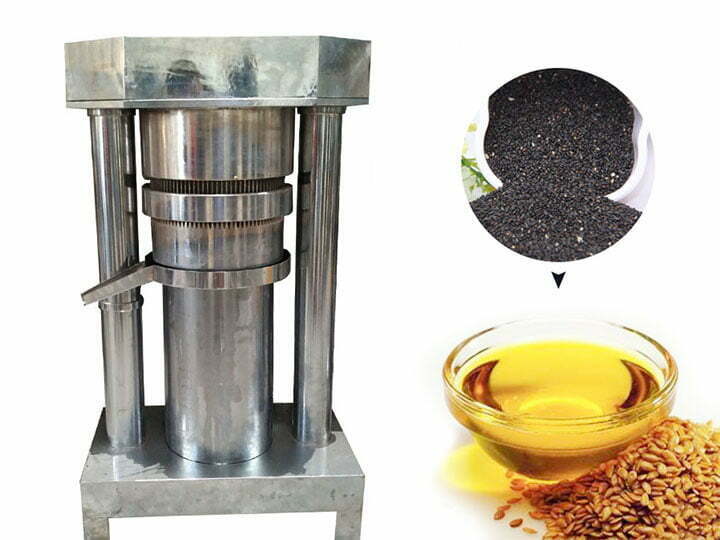 Hydraulic sesame oil press machine