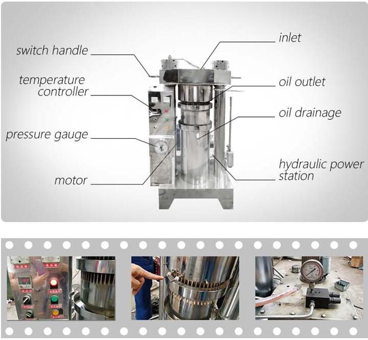 structure de machine de presse à huile hydraulique commerciale