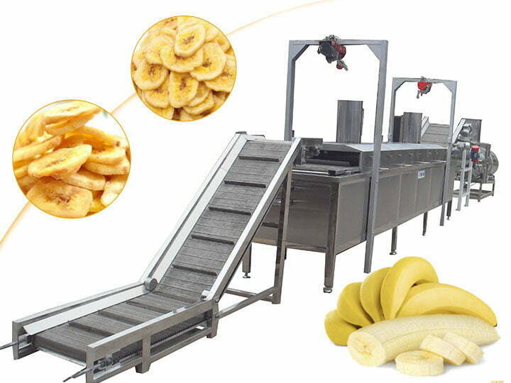 Planta de linha de produção automática de chips de banana