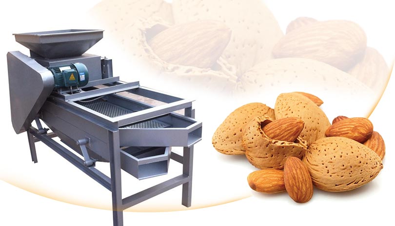 Almond shelling machine