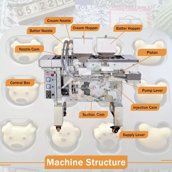 Korean fish Delimanjoo cake machine | custard cake making machine