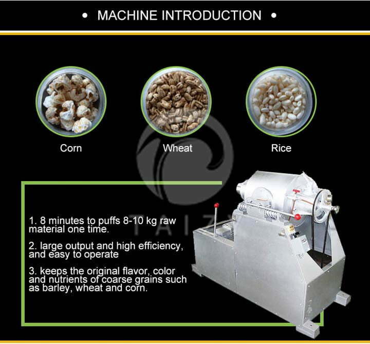 Cereal puffing machine