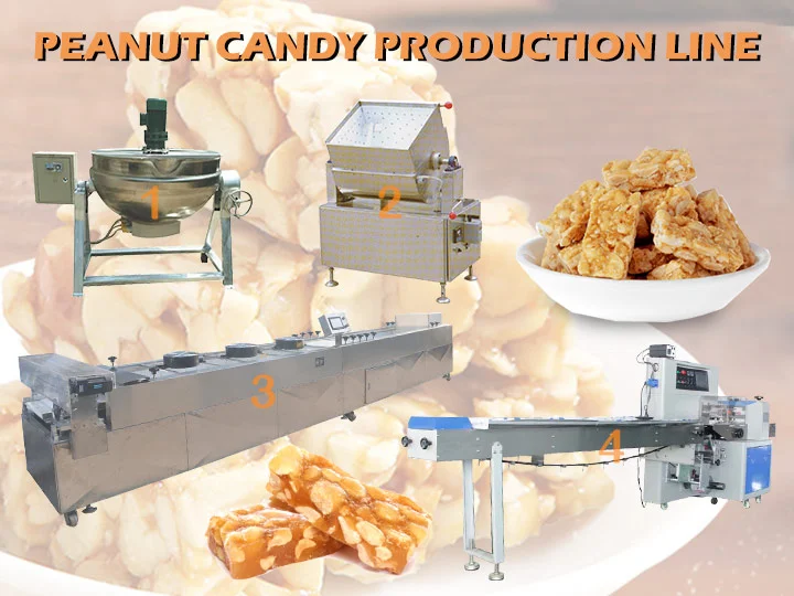 Peanut candy production line