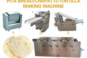 Linha de produção de pão pita
