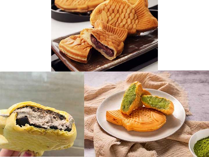 Taiyaki with different fillings