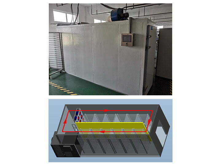 hot air mango dryer diagram