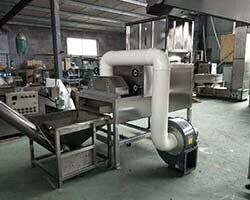 Cocoa bean peeling machine
