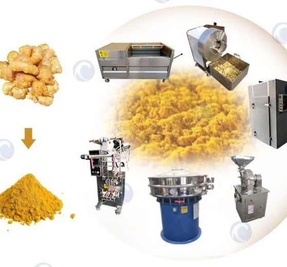ginger powder processing machine line