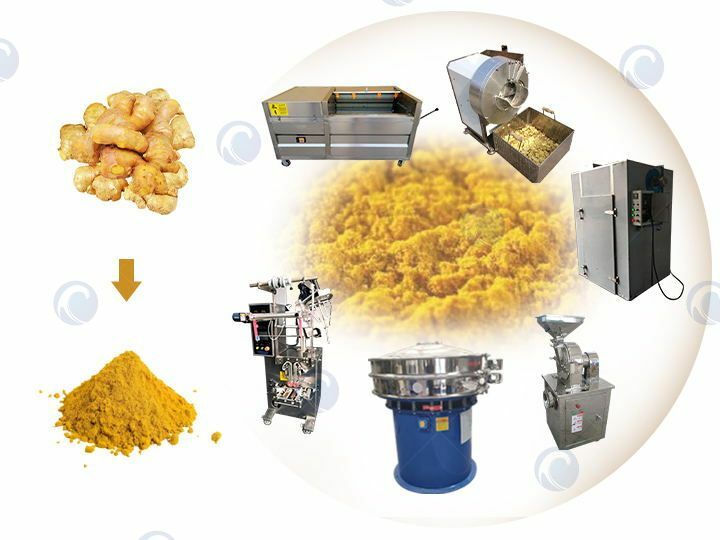 Ginger powder processing machine line