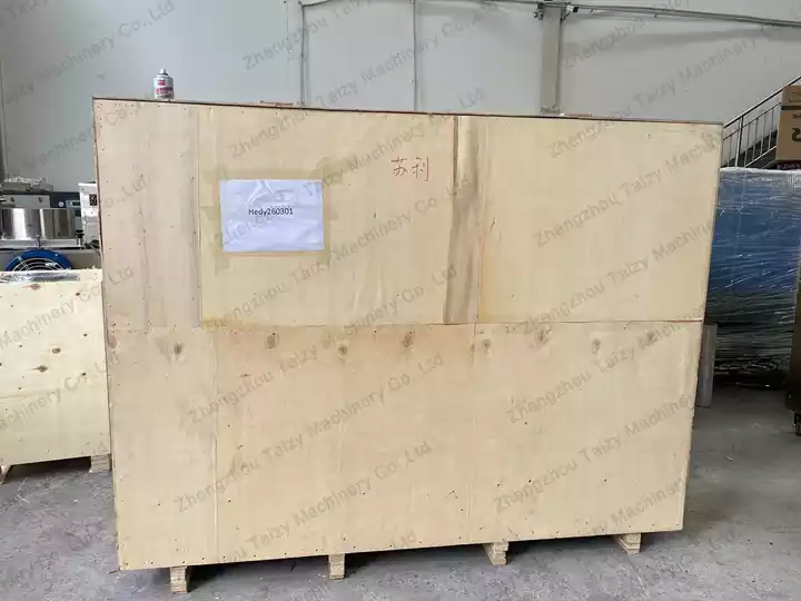 带胶合板箱包装的大蒜去皮机